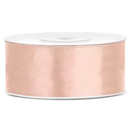 Satiininauha Vaalea Persikka 25 mm