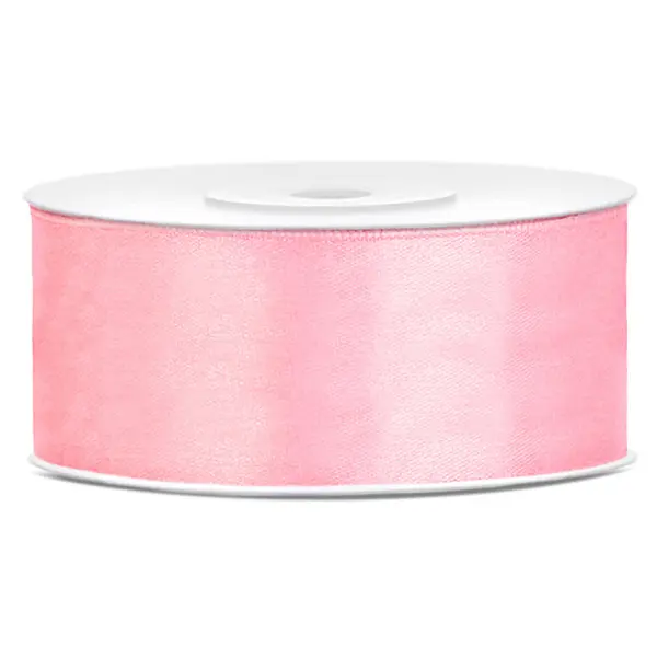 Satiininauha Vaaleanpinkki 25 mm