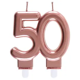 Kakkukynttilä 50 Ruusukulta
