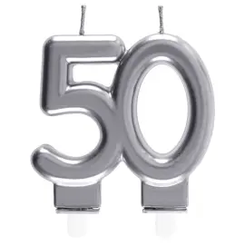 Kakkukynttilä 50 Hopea
