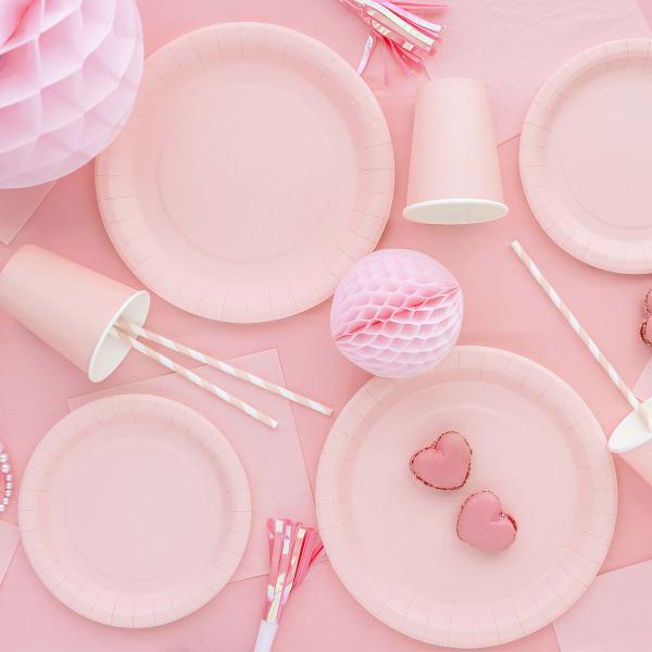 Pahvilautaset Vaaleanpinkki