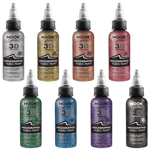 Moon Glitter Holografinen Glitter Tekstiiliväri 30 ml