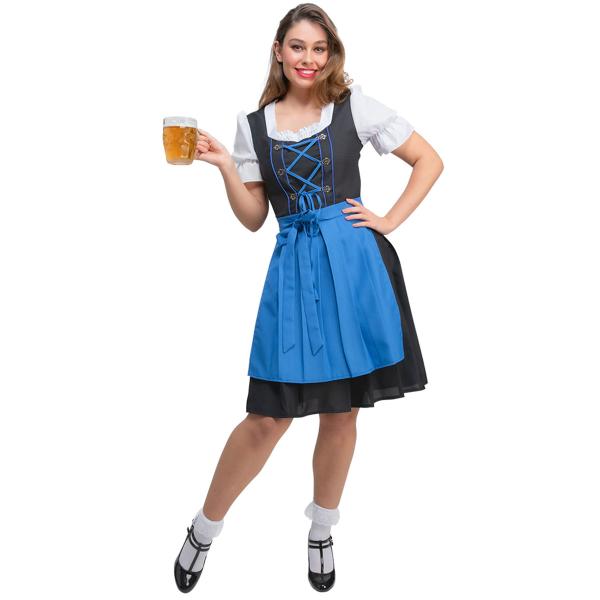 Oktoberfest Dirndl Mekko Sininen & Musta