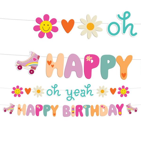 Kirjaviirinauha Happy Birthday Boho Girlz