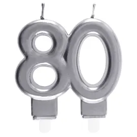 Kakkukynttilä 80 Hopea
