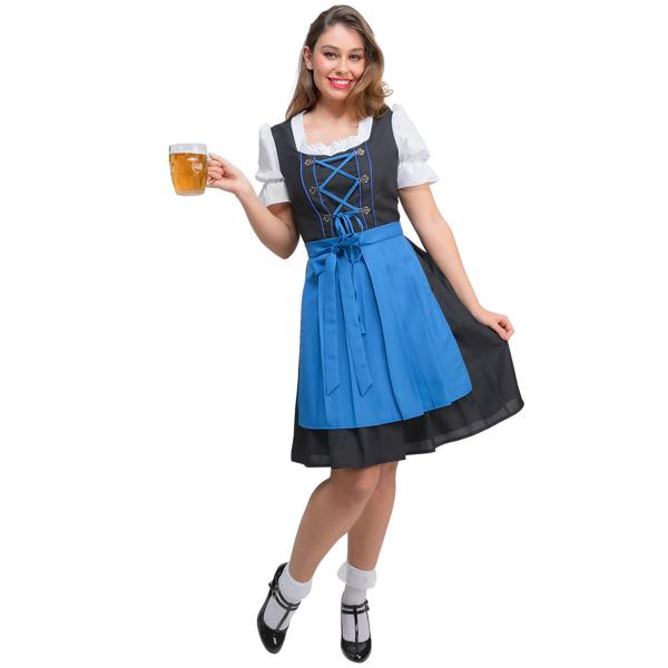 Oktoberfest Dirndl Mekko Sininen & Musta