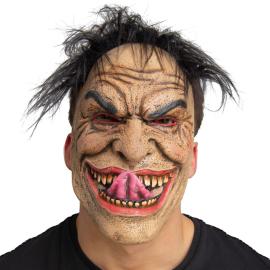 Lateksinaamio Hiuksilla ja Pelottavalla Hymyll&auml;