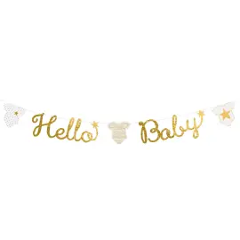 Kultainen Kirjainnauhanauha Hello Baby