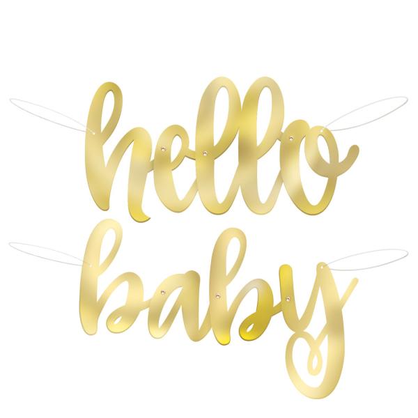 Hello Baby Kirjainnauha Kulta