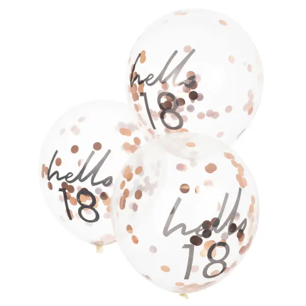 Hello 18 Konfetti-ilmapallot