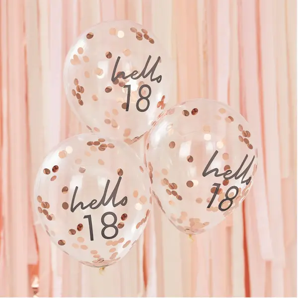 Hello 18 Konfetti-ilmapallot