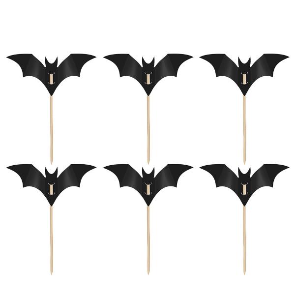 Cupcake Toppers Lepakko 6 kpl
