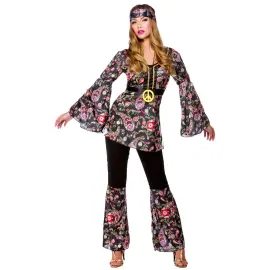 Peace Loving Hippie Naisten Naamiaisasu