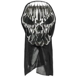 Pääkallo Kokokasvonaamio Hopea/Musta