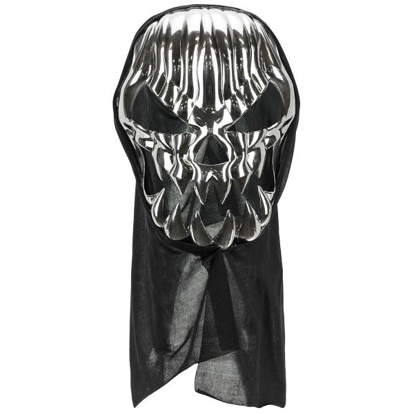 Pääkallo Kokokasvonaamio Hopea/Musta