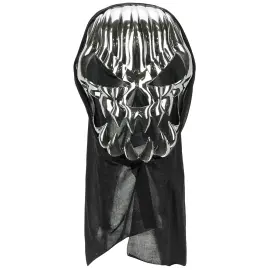 Pääkallo Kokokasvonaamio Hopea/Musta