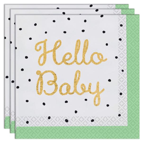Lautasliinat Hello Baby Vihreä/Valkoinen