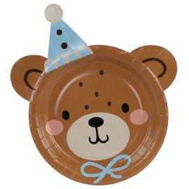 Pahvilautaset Nalle 6-kpl