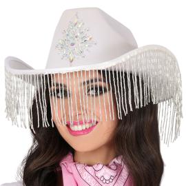 Cowboyhattu Hapsuilla Valkoinen
