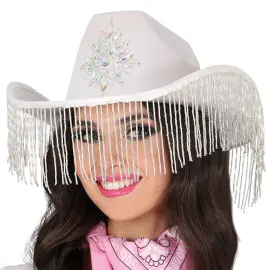 Cowboyhattu Hapsuilla Valkoinen