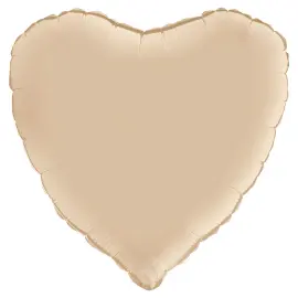 Sydänilmapallo Satiini Cream