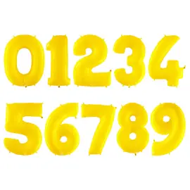 Numeroilmapallo Neon Keltainen 9