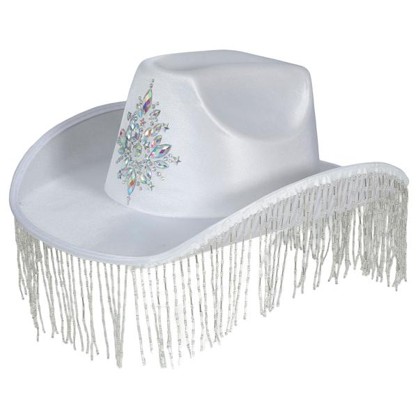 Cowboyhattu Hapsuilla Valkoinen