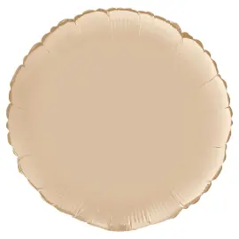 Pyöreä Folioilmapallo Satiini Cream
