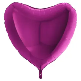 Sydänilmapallo Folio Magenta