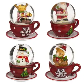 Pieni Lumisadepallo Jouluhahmolla Kupissa