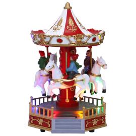 Karuselli Soittorasia Joulumusiikilla ja Valolla