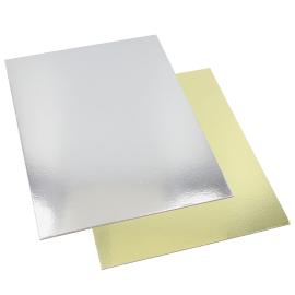 Suorakulmaiset Kakkualustat Kulta/Hopea 25-kpl