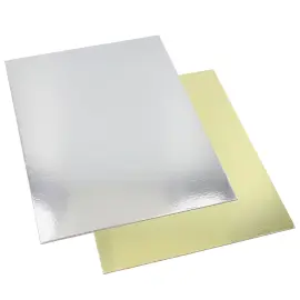 Suorakulmaiset Kakkualustat Kulta/Hopea 25-kpl