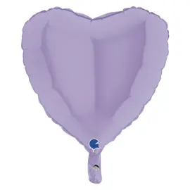 Sydänilmapallo Matta Pastelli Violetti 46 cm