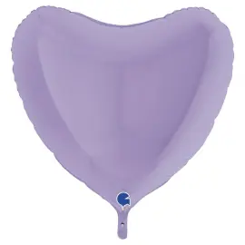 Sydänilmapallo Matta Pastelli Violetti 91 cm