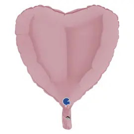 Sydänilmapallo Matta Pastelli Vaaleanpinkki 46 cm