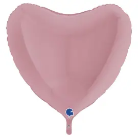 Sydänilmapallo Matta Pastelli Vaaleanpinkki 91 cm