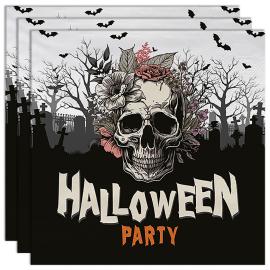 Servetit Pääkallo Halloween Party 12 kpl