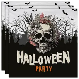 Servetit Pääkallo Halloween Party 12 kpl