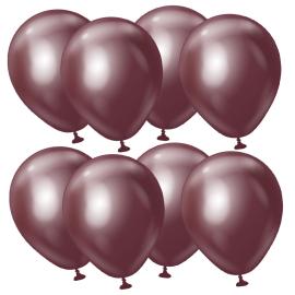 Premium Pienet Lateksiilmapallot Chrome Burgundy 100 kpl