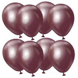Premium Pienet Lateksiilmapallot Chrome Burgundy