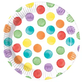 Värikkäät Pilkulliset Pienet Pahvilautaset