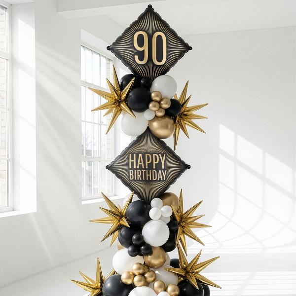 Folioilmapallo 90 Musta/Kulta 46 cm