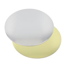 Pyöreät Kakkualustat Kulta/Hopea 20 cm 25-kpl