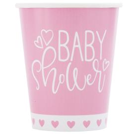 Baby Shower Pahvimukit Syd&auml;met 27cl 8 kpl