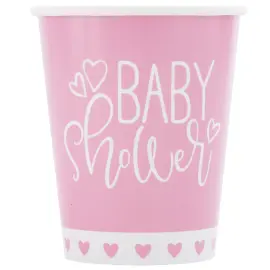 Baby Shower Pahvimukit Syd&auml;met 27cl 8 kpl