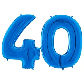 Numeroilmapallo 40 Sininen