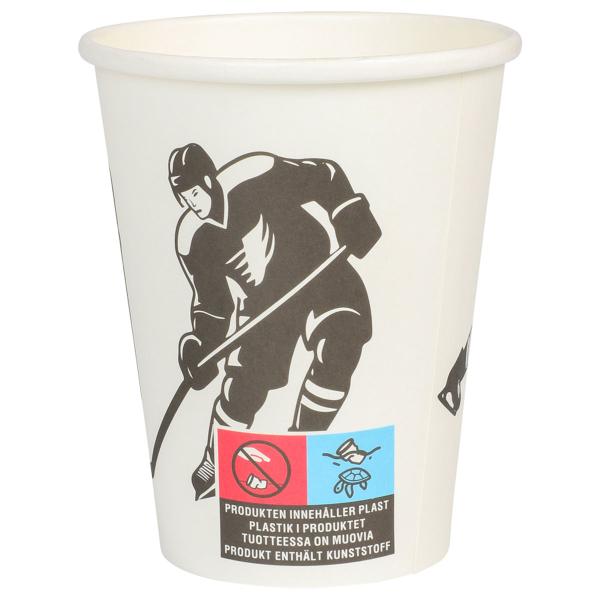 Pahvimukit Hockey 25cl 8 kpl