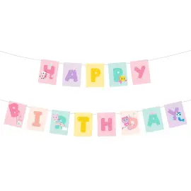 Gabbyn Nukketalo Viirinauha Happy Birthday 180 x 15 cm