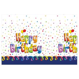 Happy Birthday Multicolor Muovinen Pöytäliina